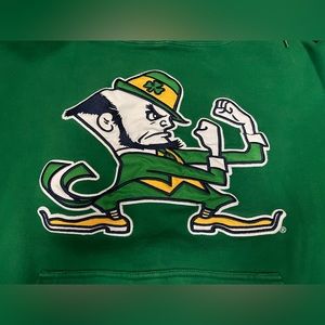 Notre Dame Fighting Irish Drawstring Hoodie Men's Size Medium Green Pullover